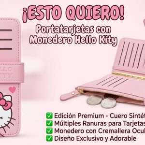 Linda Portatarjetas  con Monedero Hello Kitty!